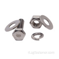 Fissaggio hardware 304/316 bullone esagonale e rondella